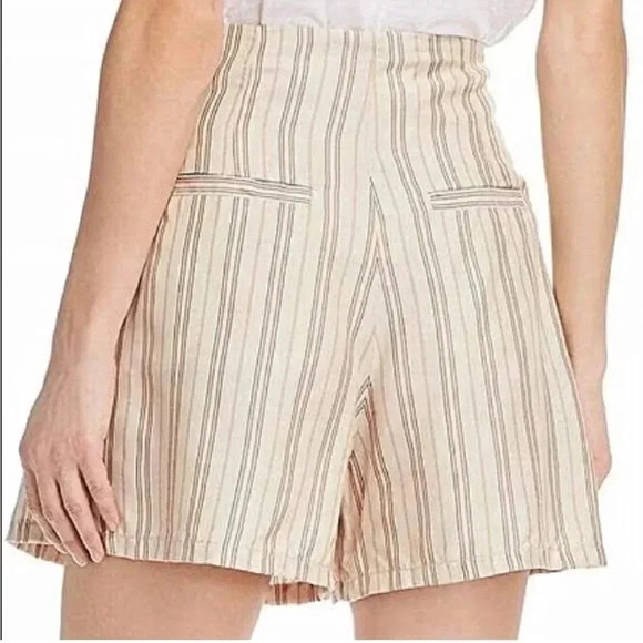 Joie Shorts Joie Boseda Striped Lace-Up Shorts Cream - Picture 3 of 4